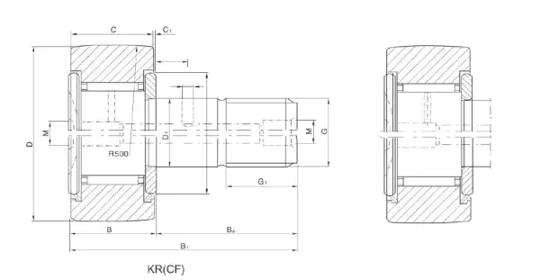 EP-KR and EP-KRV dimensional drawing