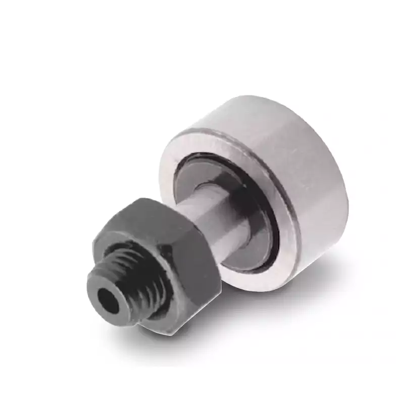 Stud thread and mounting side of a track roller